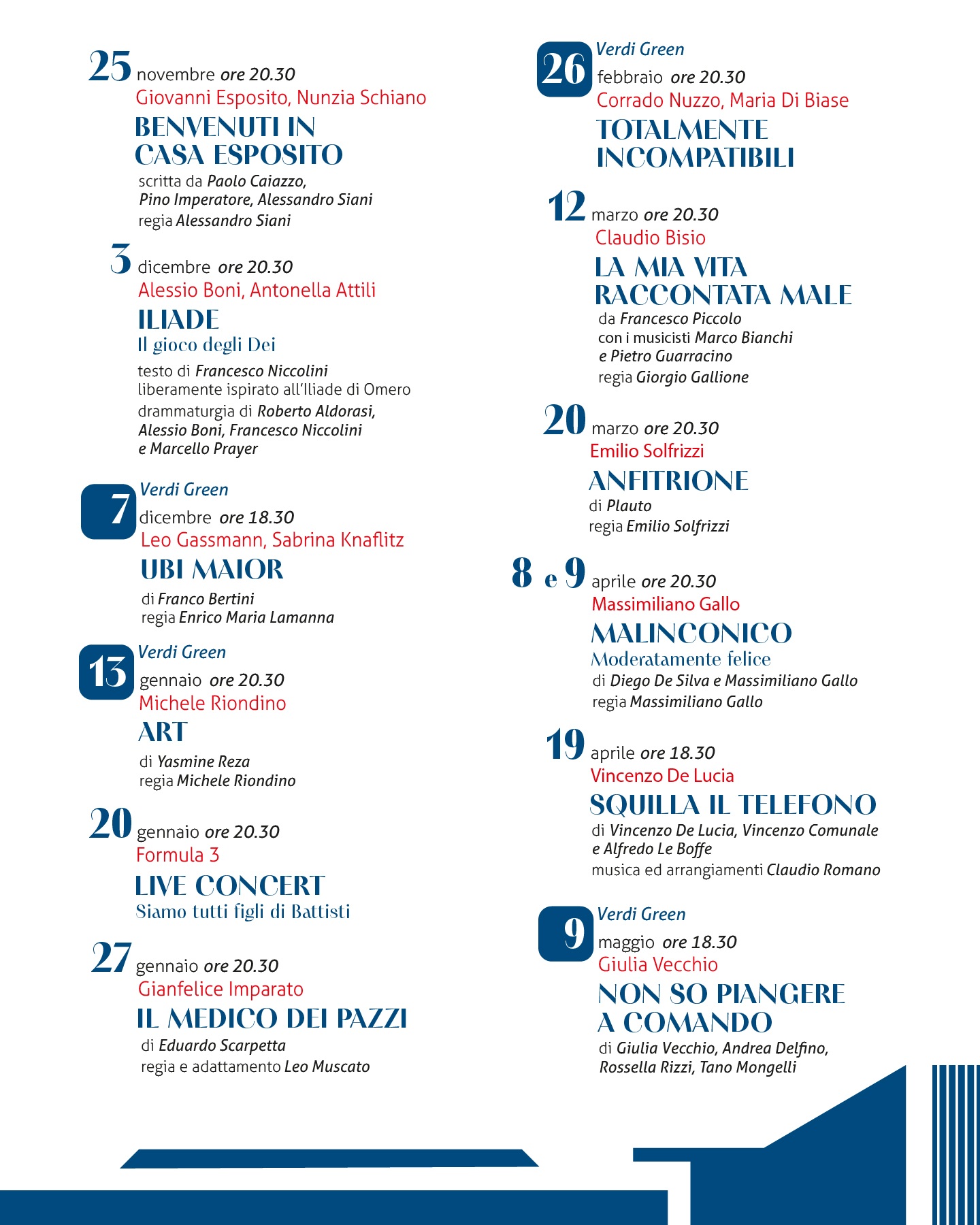 Stagione 2025-26 Nuovo Teatro Verdi