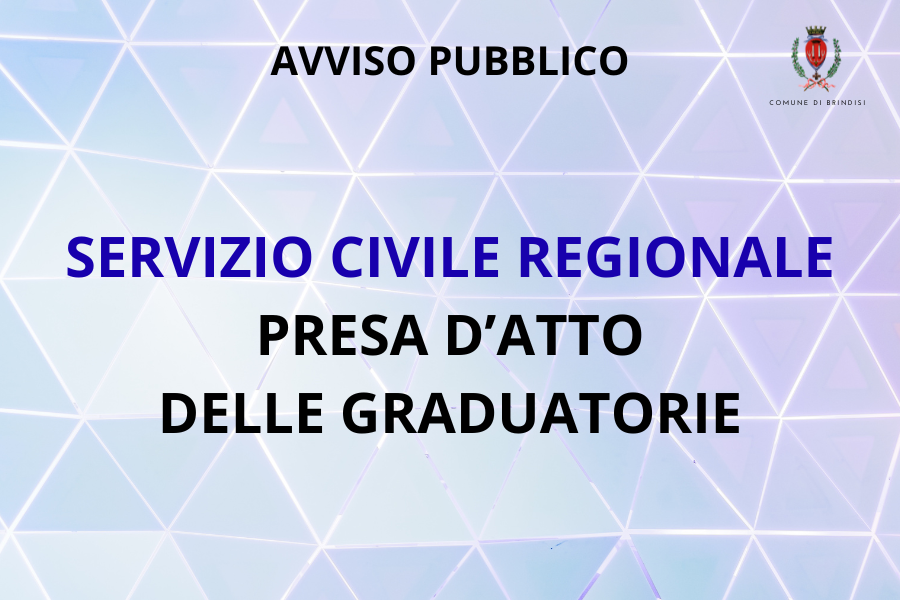 Servizio Civile Regionale Presa d’atto delle graduatorie immagine