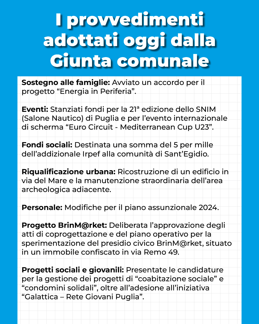 Giunta comunale 18 settembre Giunta comunale 18 settembre
