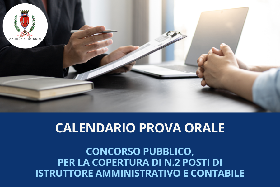 Prova orale Concorso Istruttori Amministrativi immagine