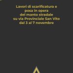 Lavori via provinciale San Vito