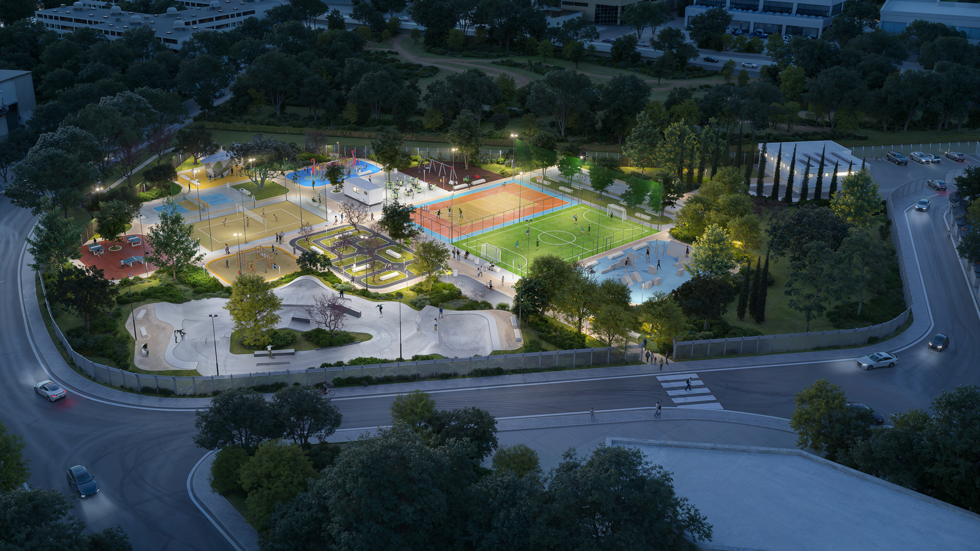 Parco Modulare Perrino Vista Notturna