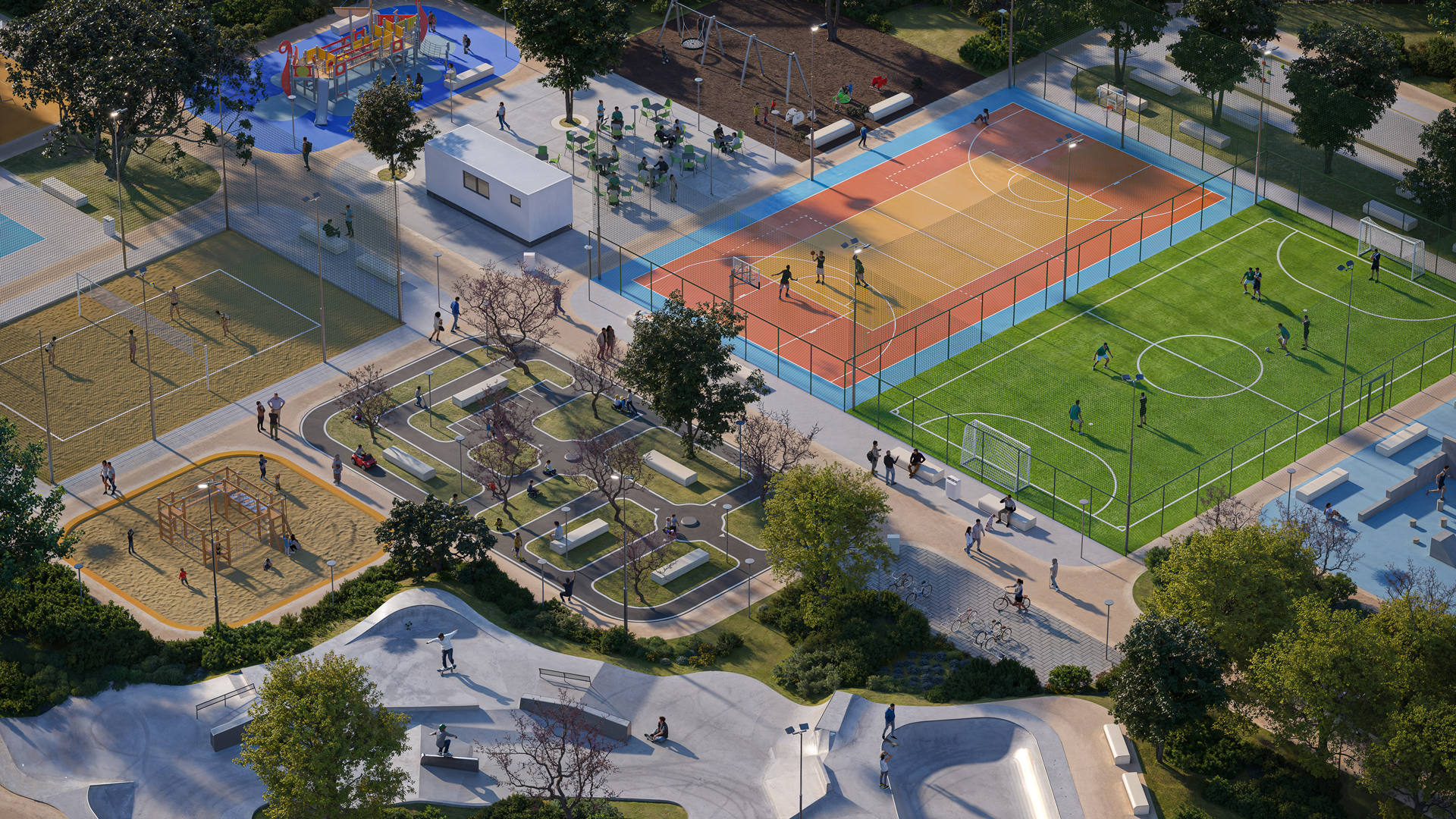 Parco Modulare Perrino Vista Assonometrica