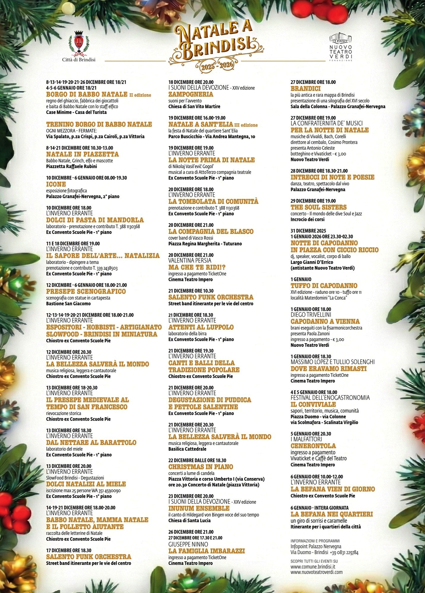 Locandina Brindisi a Natale