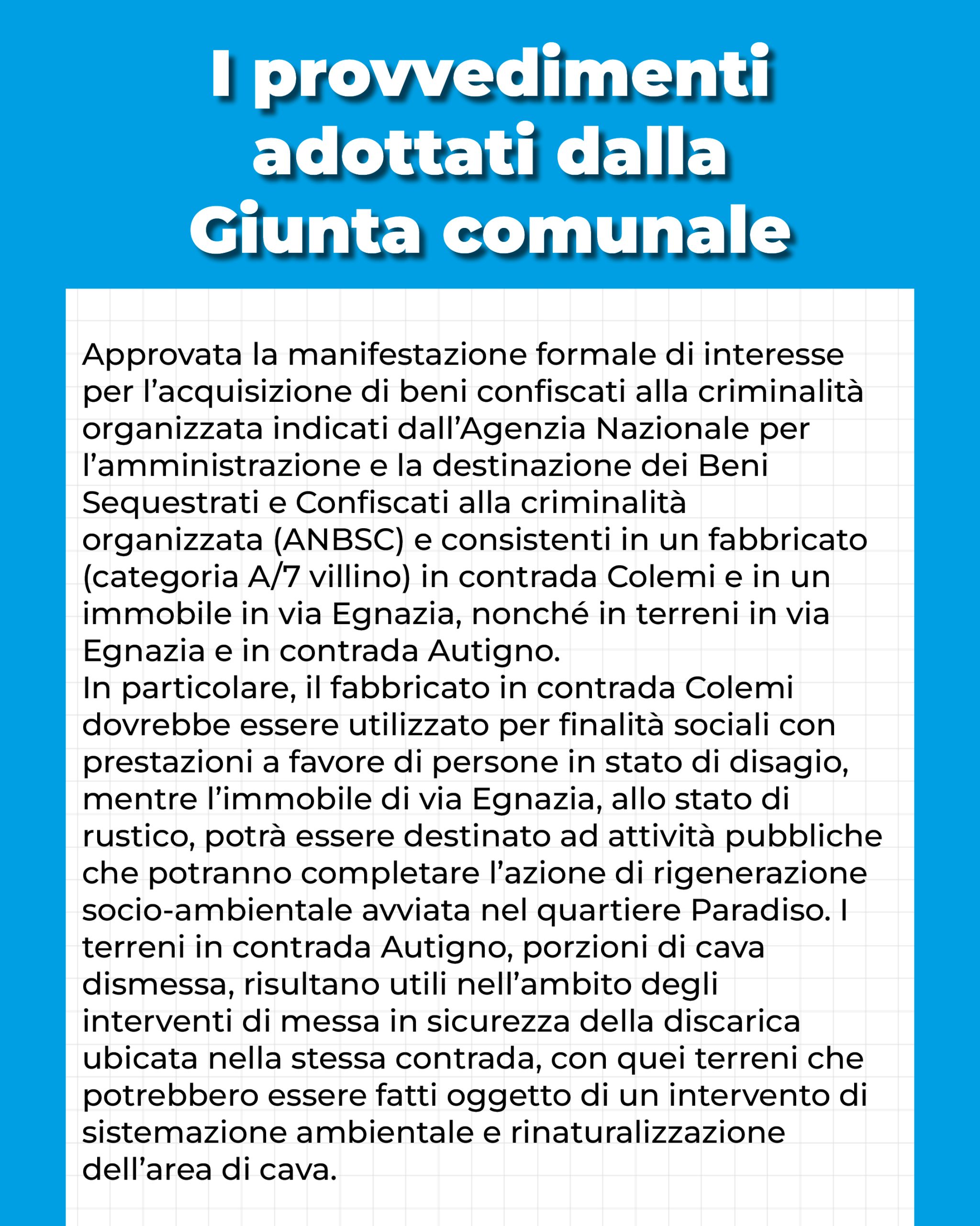 Provvedimenti giunta 10-12-2025