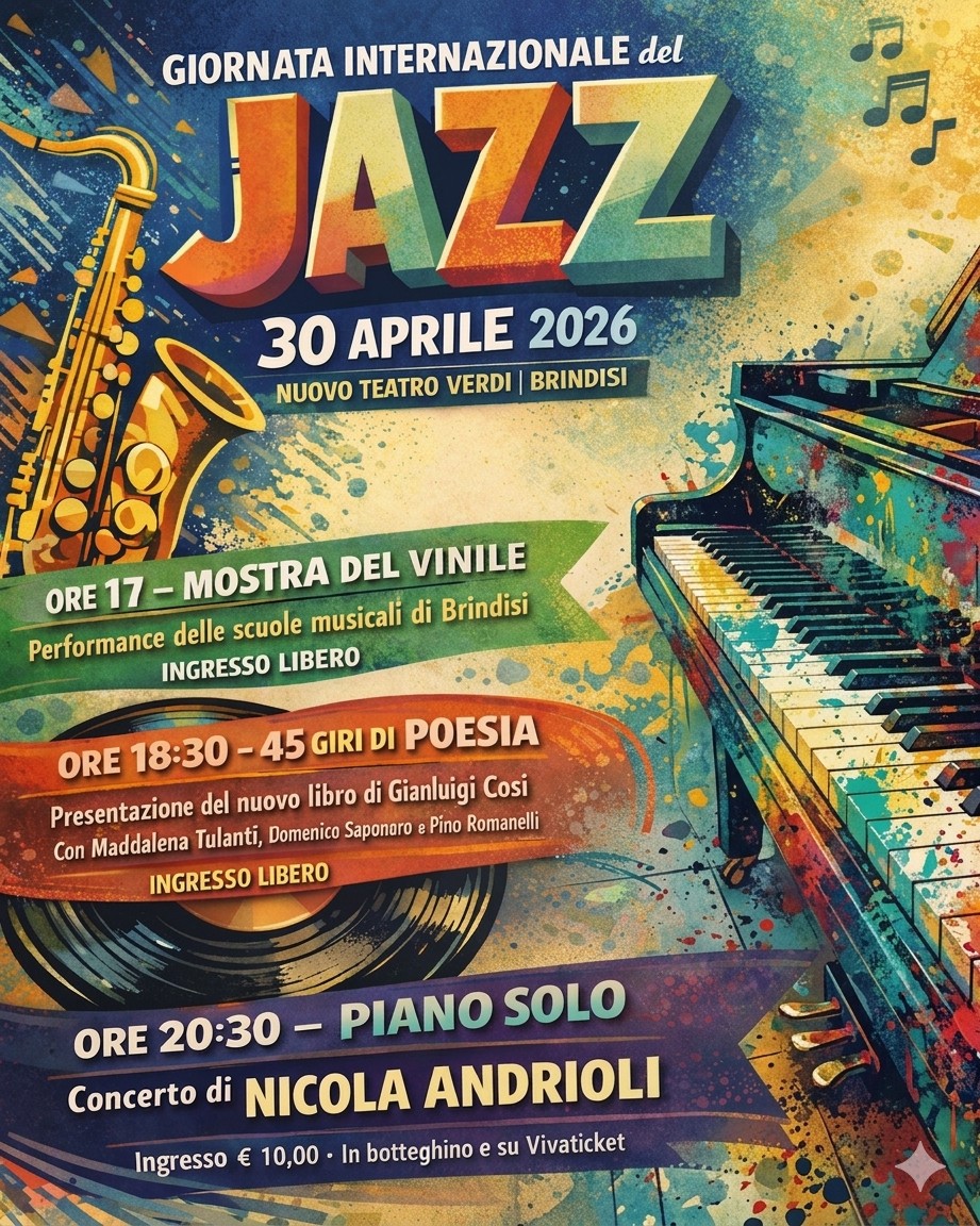Locandina Giornata Internazionale del Jazz - Nuovo Teatro Verdi