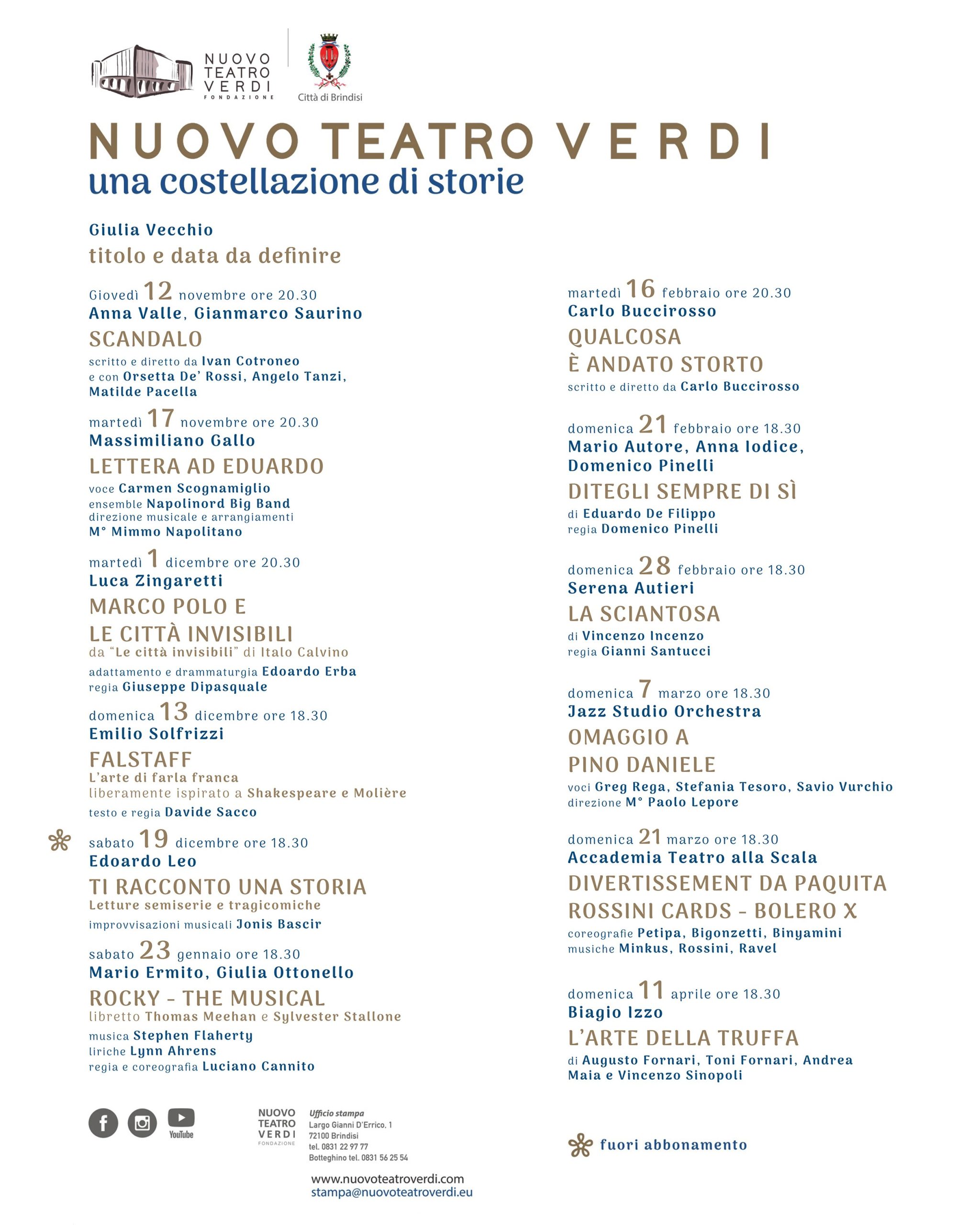 Locandina Stagione 2026-27