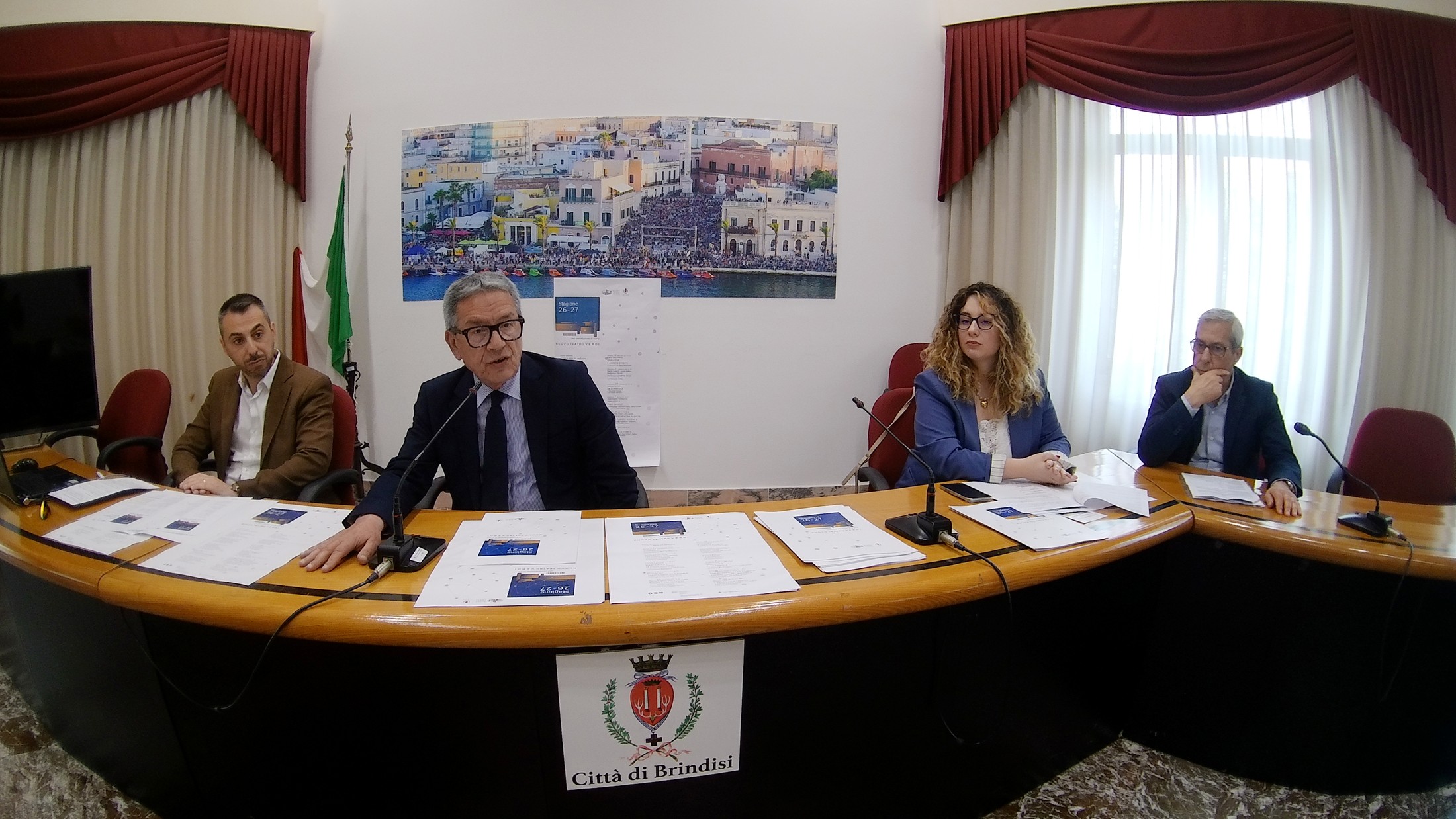 Un momento della conferenza stampa di questa mattina
