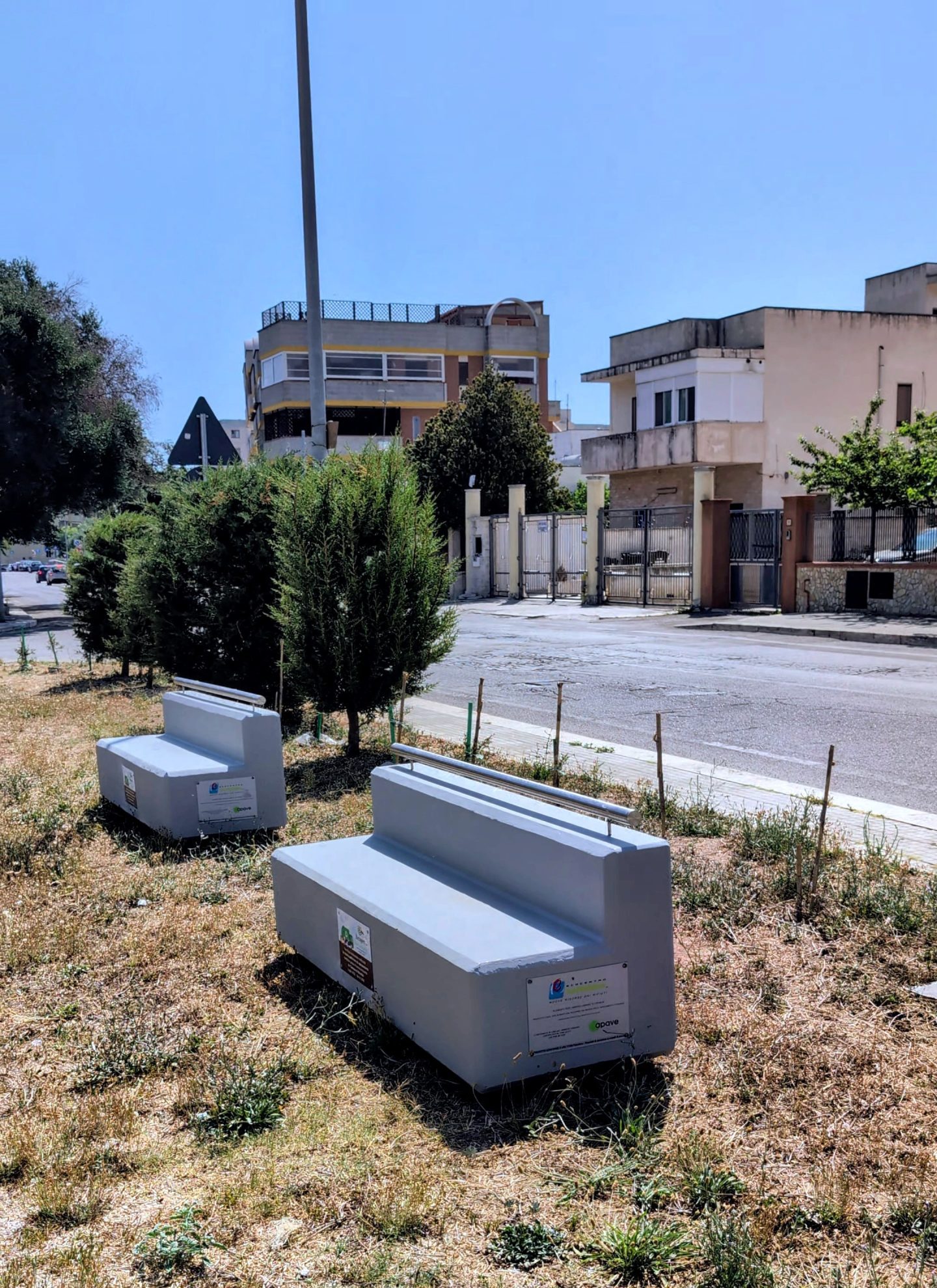 Panchine rifiuti da spazzamento