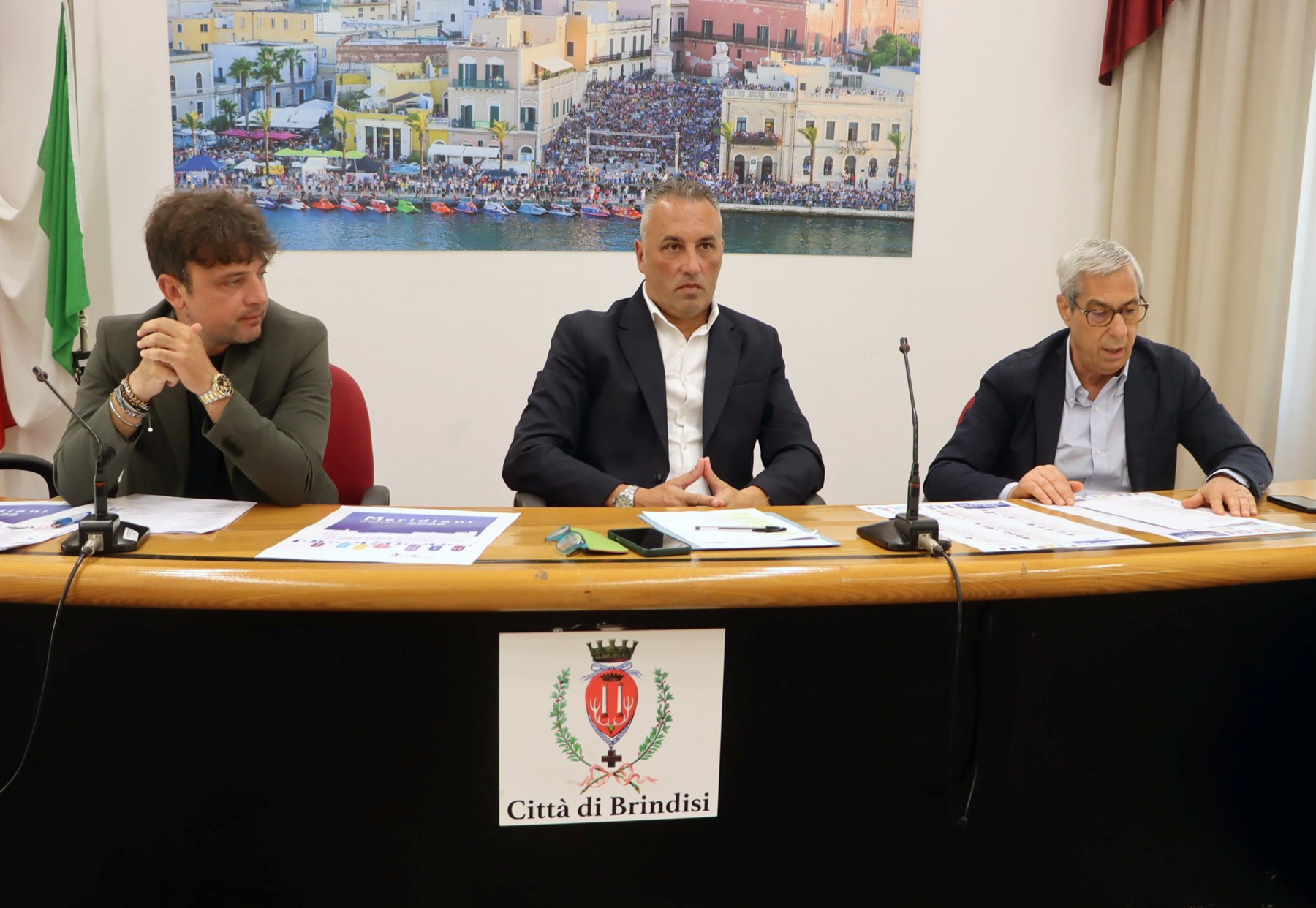 Un momento della conferenza stampa di questa mattina