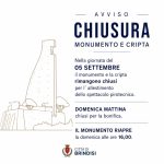 Chiusura Monumento e Cripta