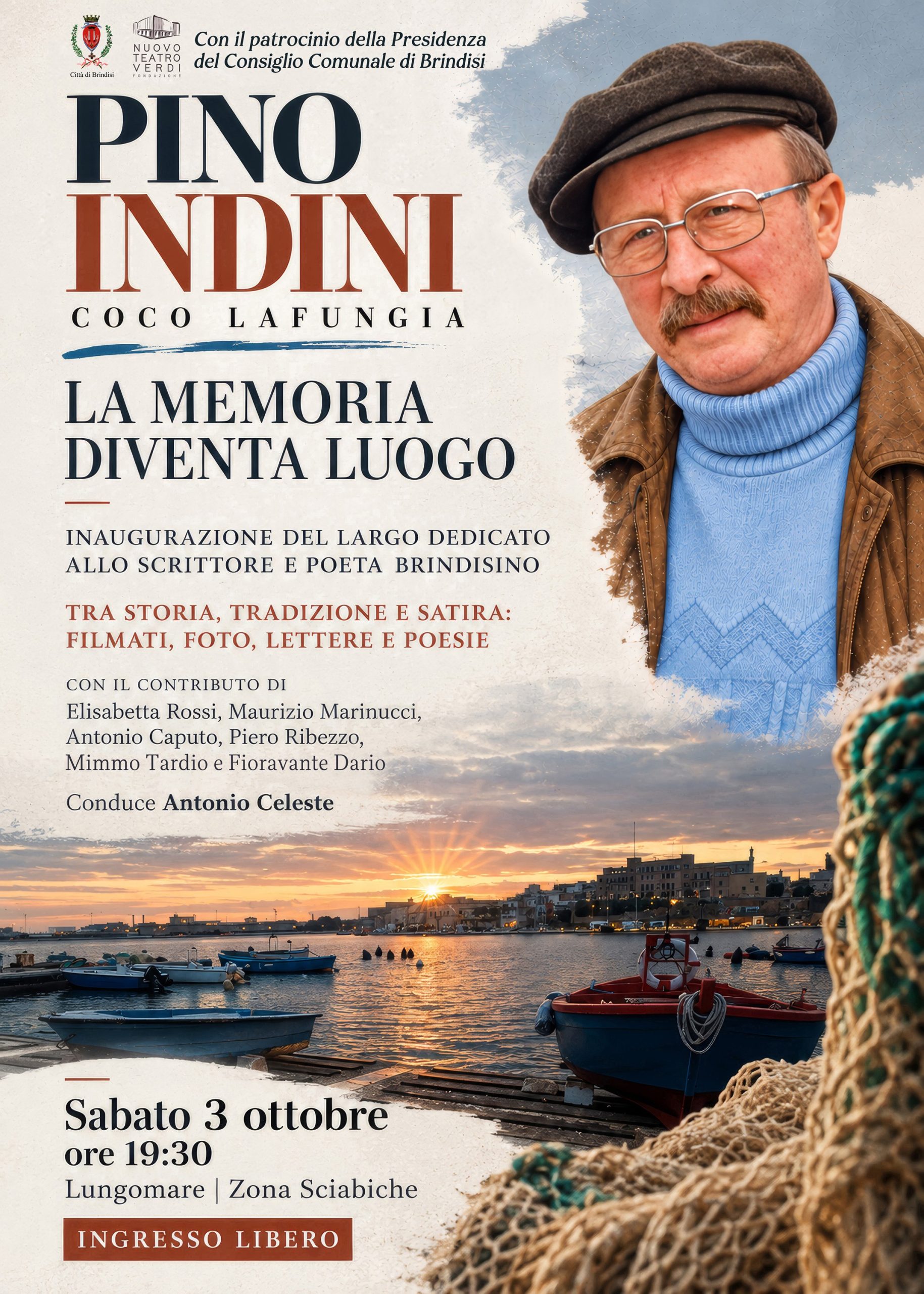 Locandina intitolazione Pino Indini