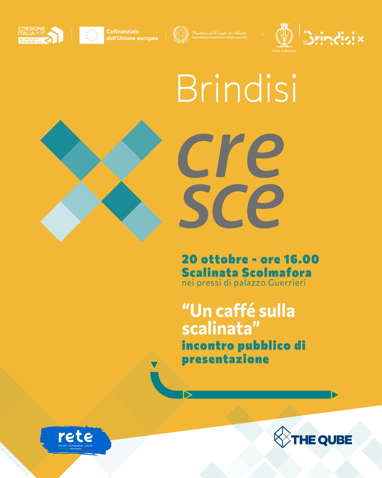 Brindisi Cresce - Caffè sulla scalinata
