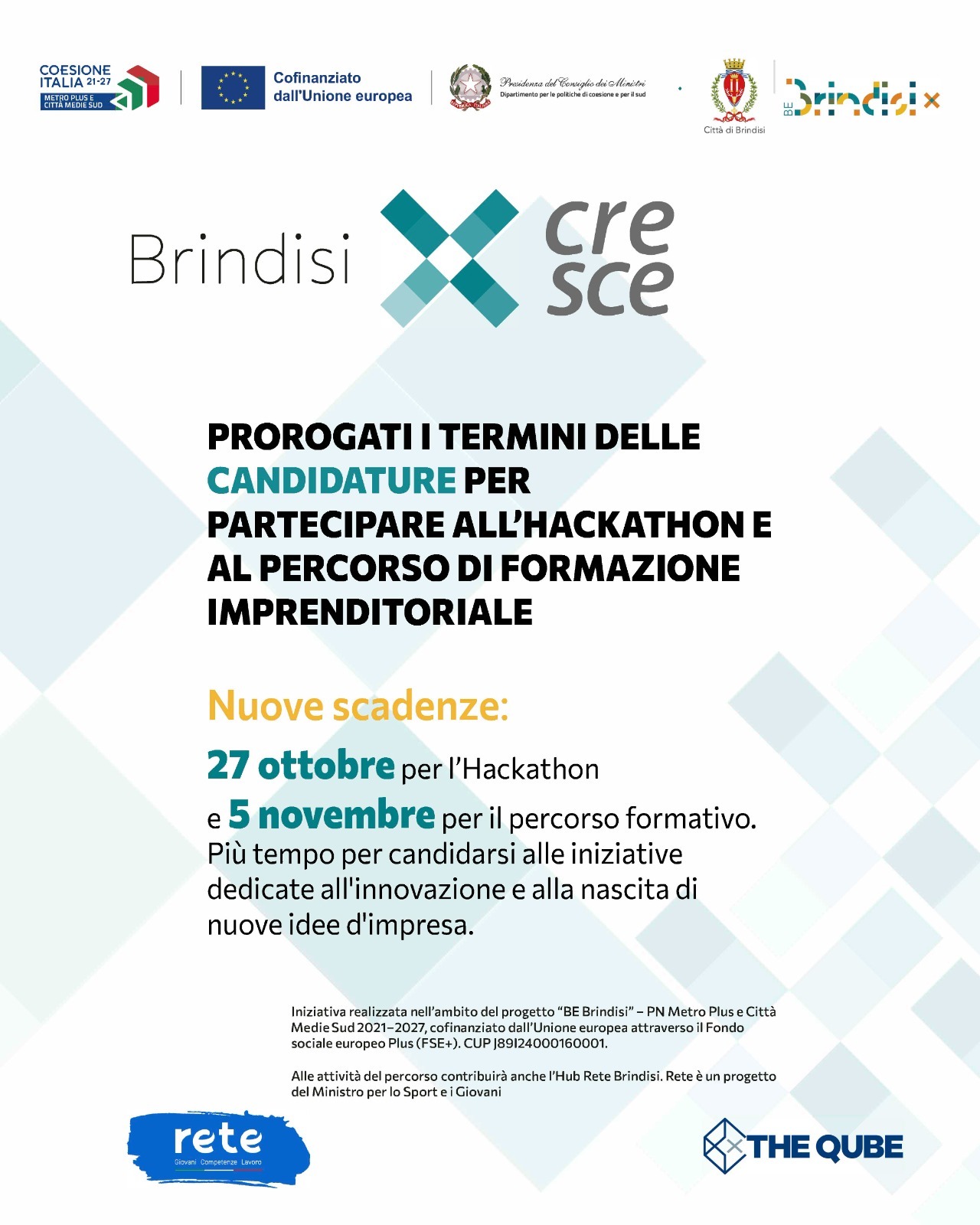 Brindisi Cresce - Proroga