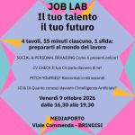 JOB LAB - Il tuo talento il tuo futuro - Locandina