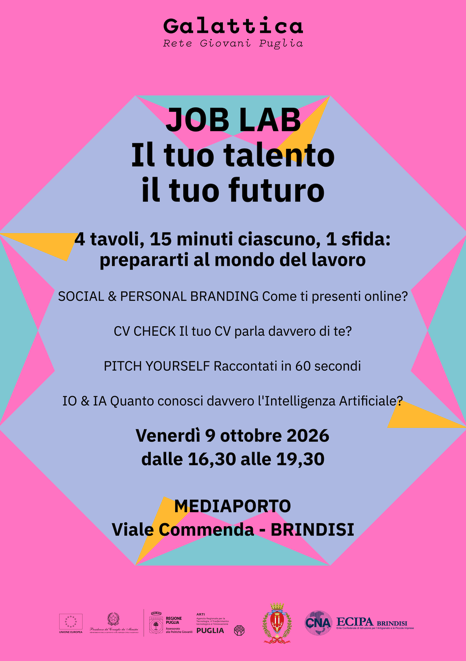 JOB LAB - Il tuo talento il tuo futuro - Locandina