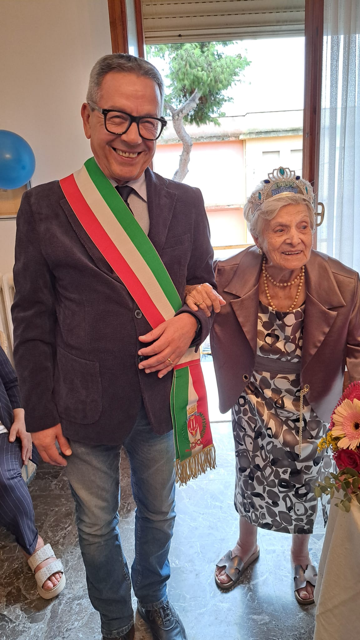 Sindaco Marchionna e centenaria Frascaro Nani